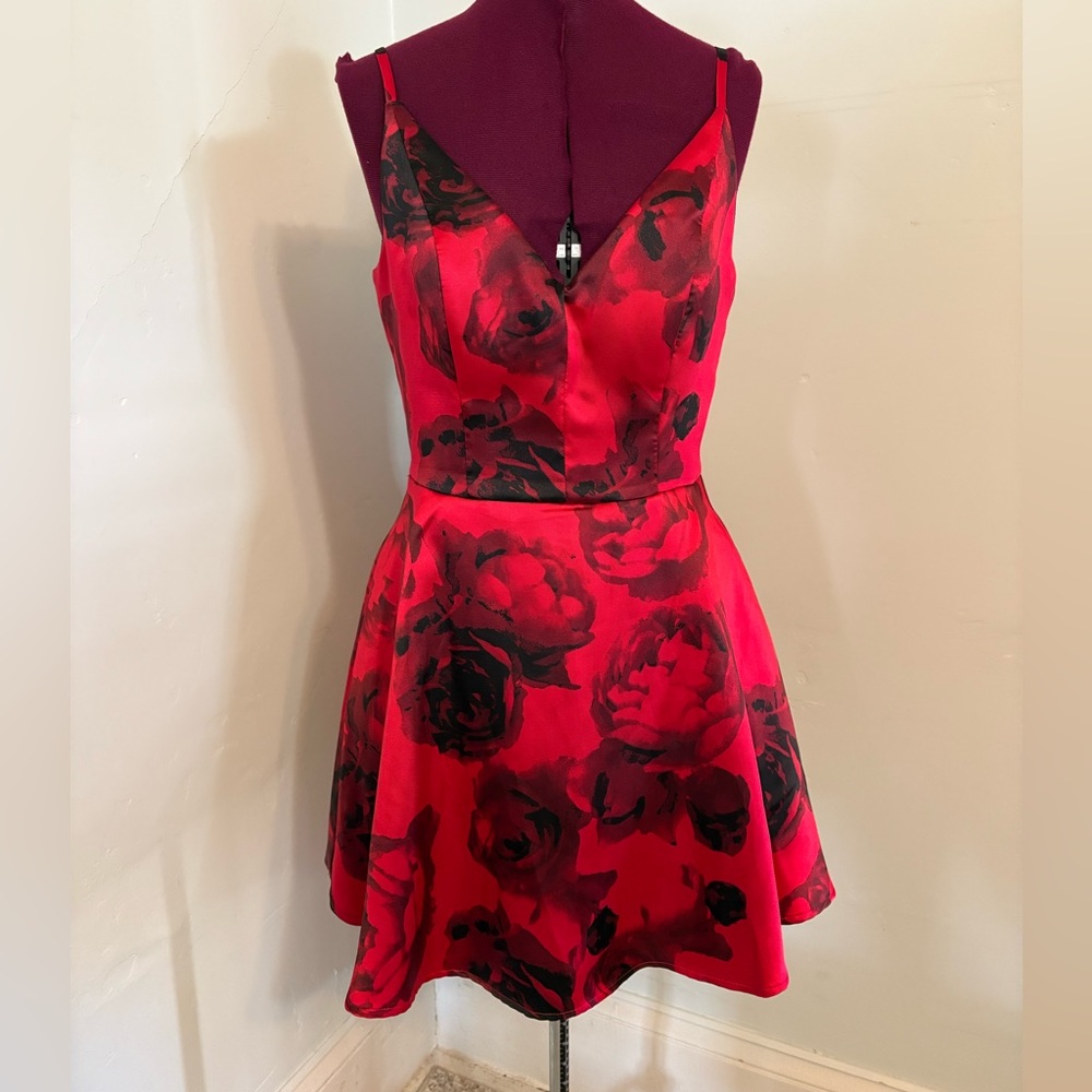 Sexy party cocktail dress Cabaret Gala moulin rouge red medium large